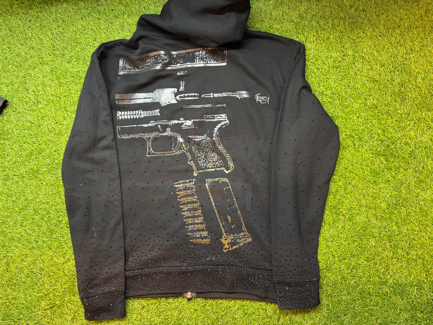 G-lock zip up black/white slim fit stoons