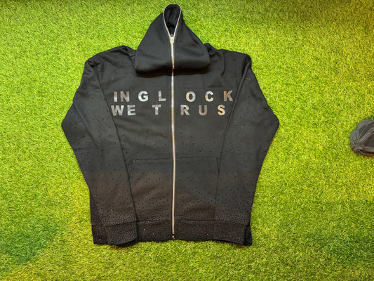 G-lock zip up black/white slim fit stoons