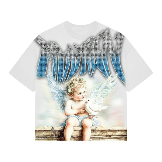 Dove Rhinestone Tee (White)