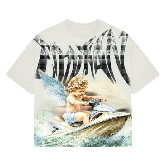 Jetski Rhinestone Tee (Cream)