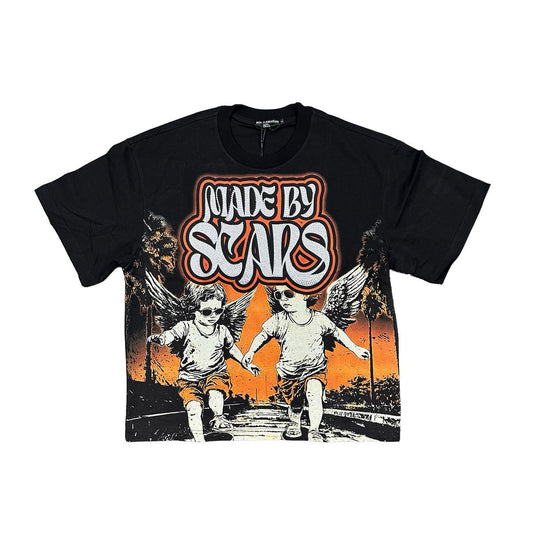 Twin Rhinestone Tee (Black)