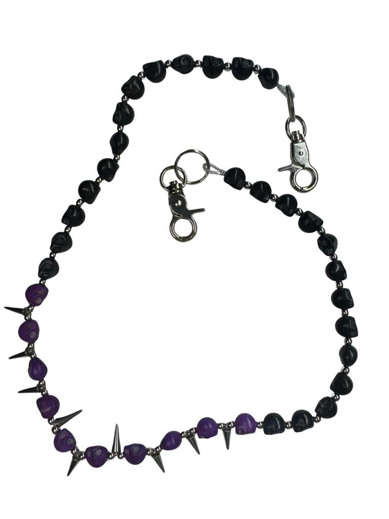 Jeans Chain – Purple Spike & Skull Chain