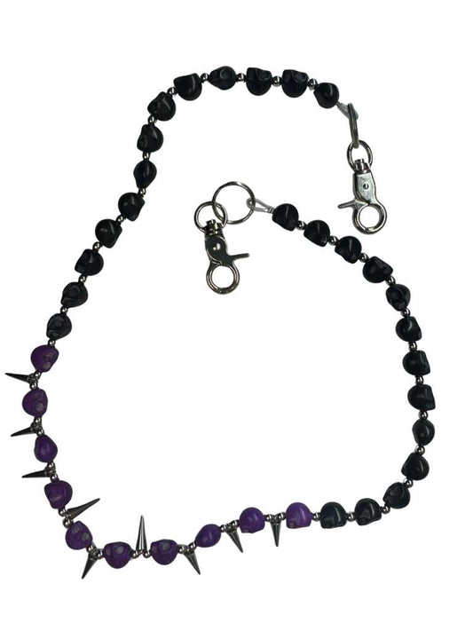Jeans Chain – Purple Spike & Skull Chain