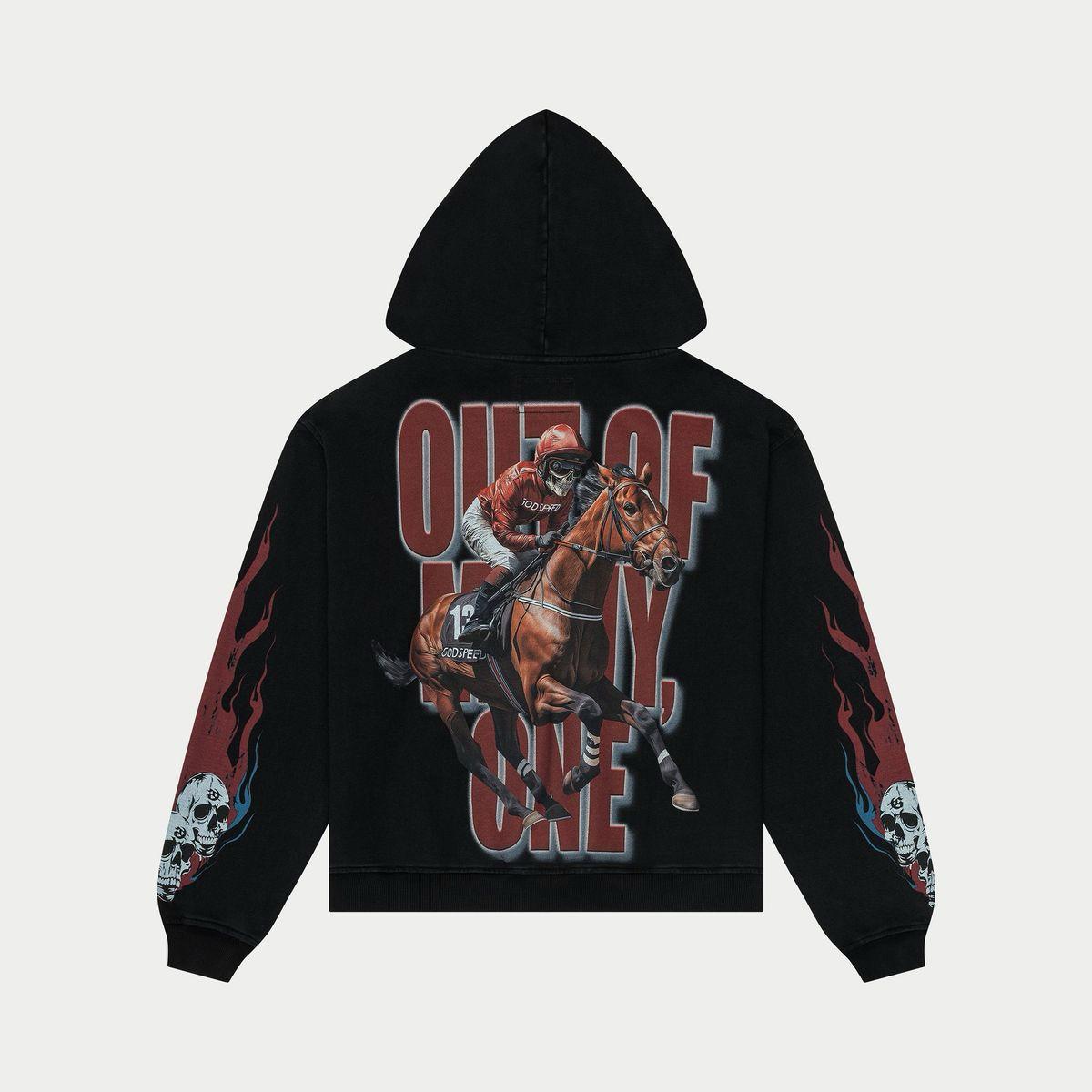 Thoroughbred Hoodie (Black-Wash)