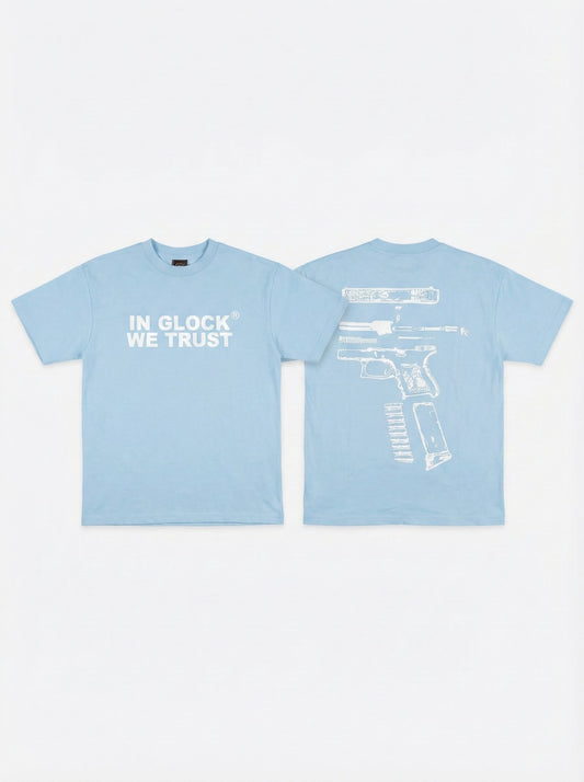 G-LOCK TSHIRT (Baby Blue-White)