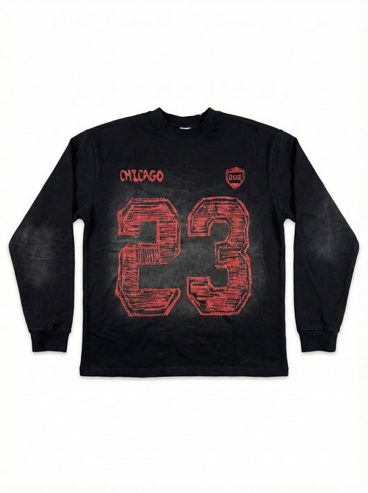 Long sleeve (Black-Red)