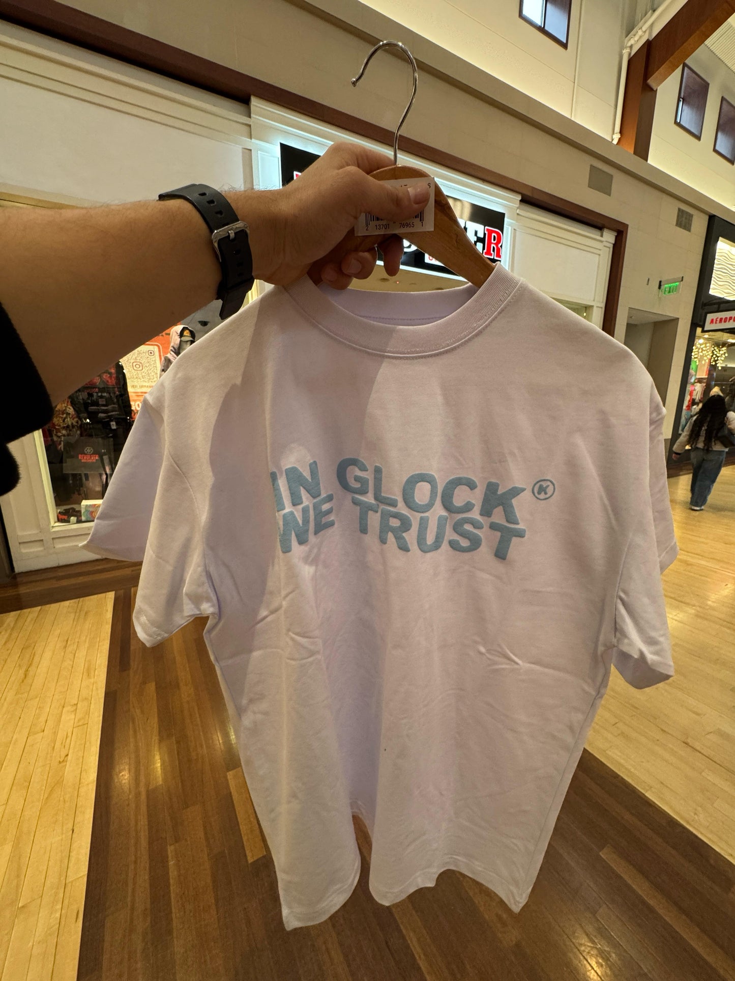 G-LOCK TSHIRT (White-Baby blue)
