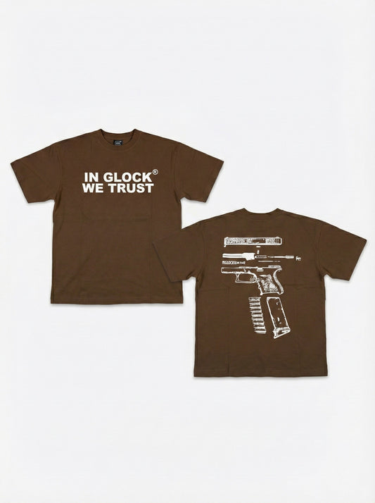 G-LOCK TSHIRT (Brown-White)