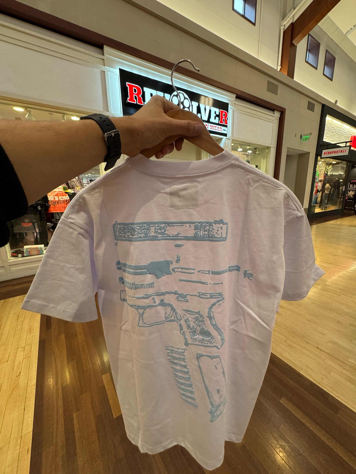 G-LOCK TSHIRT (White-Baby blue)
